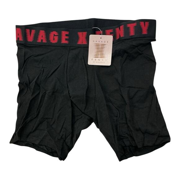 Savage X Fenty Boxer Briefs Black Size M Men's Underwear New with Tags - Picture 1 of 4